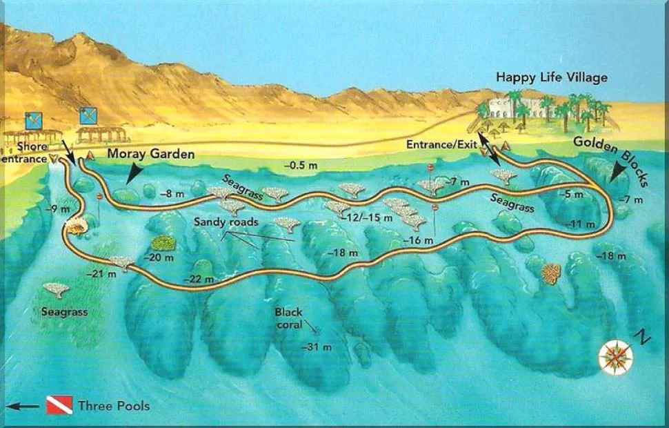 Moray Garden dive map