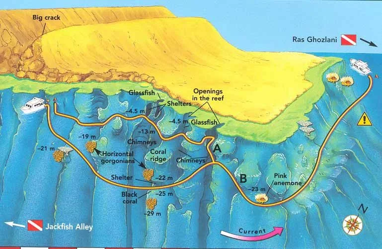 Ras Za&rsquo;tar dive map